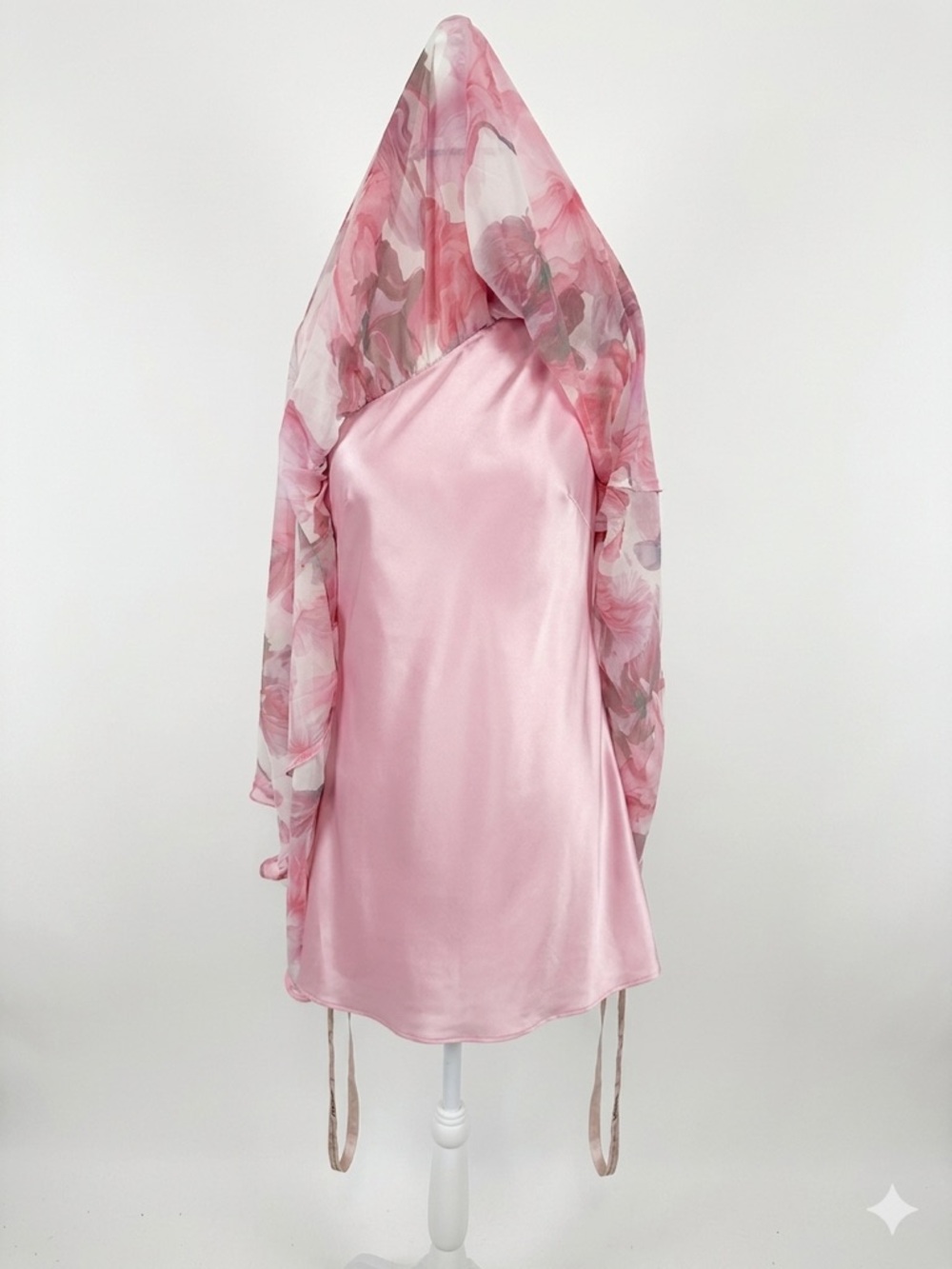 NWT MAC DUGGAL 55875 PINK Floral one shoulder swing Mini Wedding Guest sz 4 - Picture 8 of 10